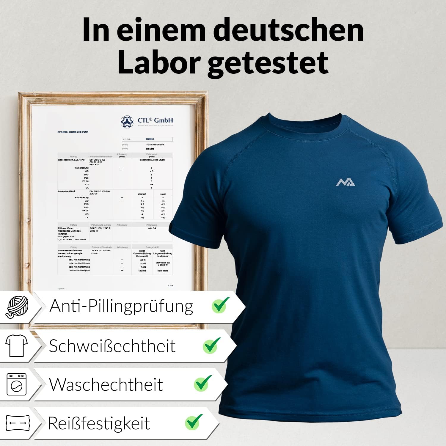 Natural Athlet Herren -Fitness -T -Shirt -Modal - Kurzärärmungshemd für Männer für Fitnessstudio & Training - Schlankes Fit, lang mit Crew -Hals – Bild 5