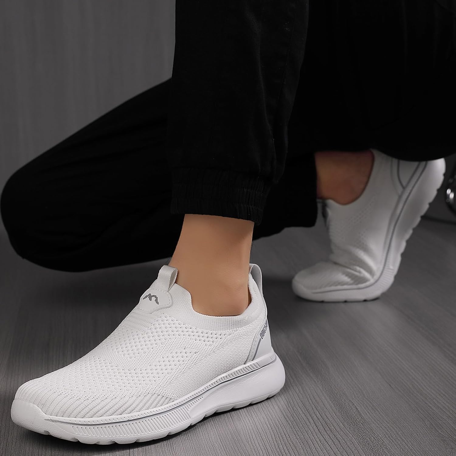 ODCKOI-Schuhe Herren-Trainer ohne Schnürsenkel Slip-on-Schuhe mit atmungsaktivem leichten Laufschuhen lässige Sportschuhe bequeme Trainer Leichte Outdoor-Jogging-Schuhe – Bild 4