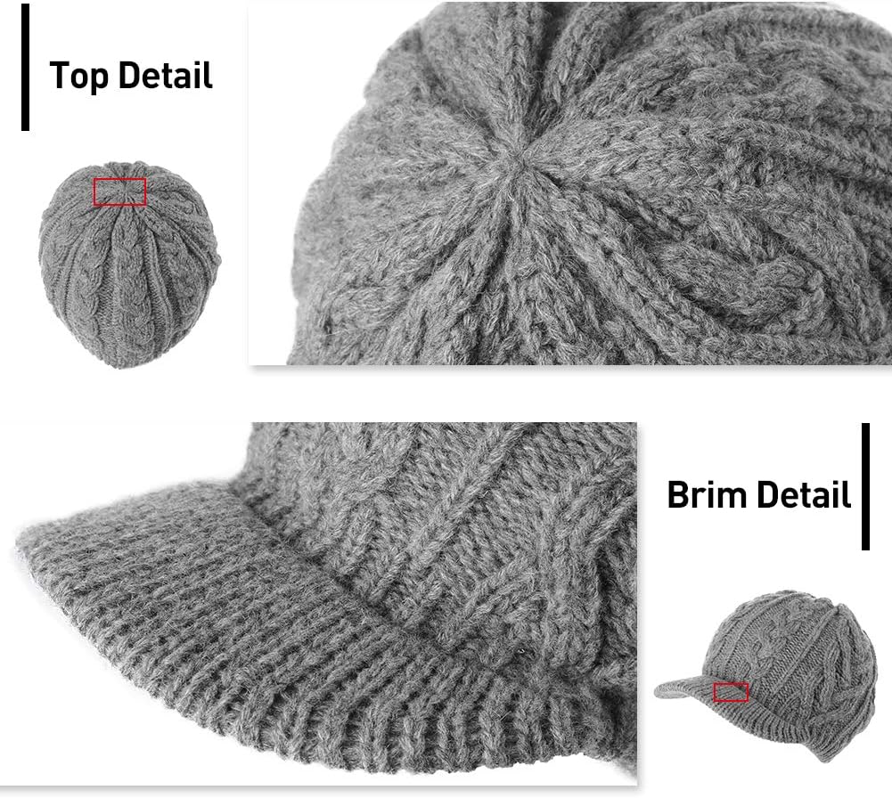 Comhats Damen -Strick -Mütze Hut mit Höhepunkt, Winter / Skihut – Bild 5