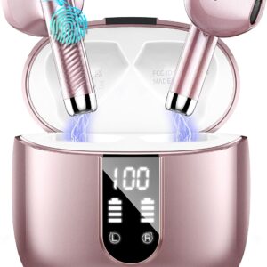 Bluetooth 5.3 Kopfhörer, drahtlose In-Ear-Kopfhörer mit 4 MICs, 48H-Spielzeit, LED-Display, Bluetooth-Ohrhörer mit ENC-Geräuschstündung, IP7 wasserdichte Kopfhörer, Sport, USB-C