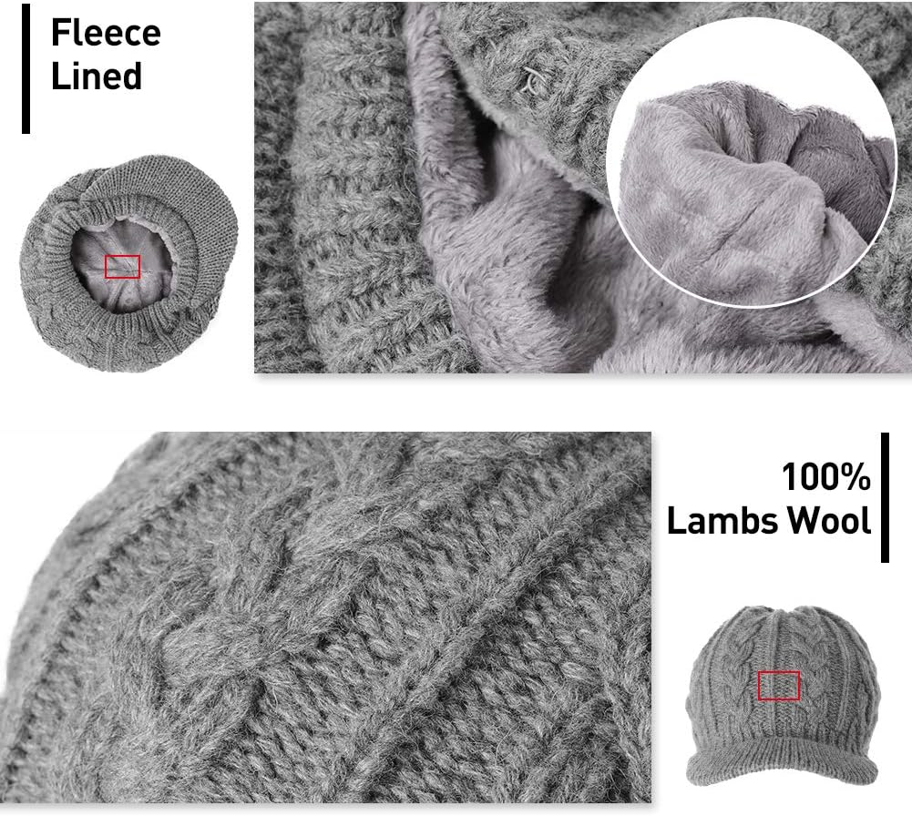 Comhats Damen -Strick -Mütze Hut mit Höhepunkt, Winter / Skihut – Bild 6