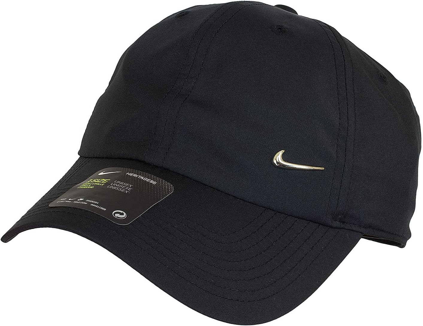 Nike Heritage 86 Metall Swoosh Cap, schwarz
