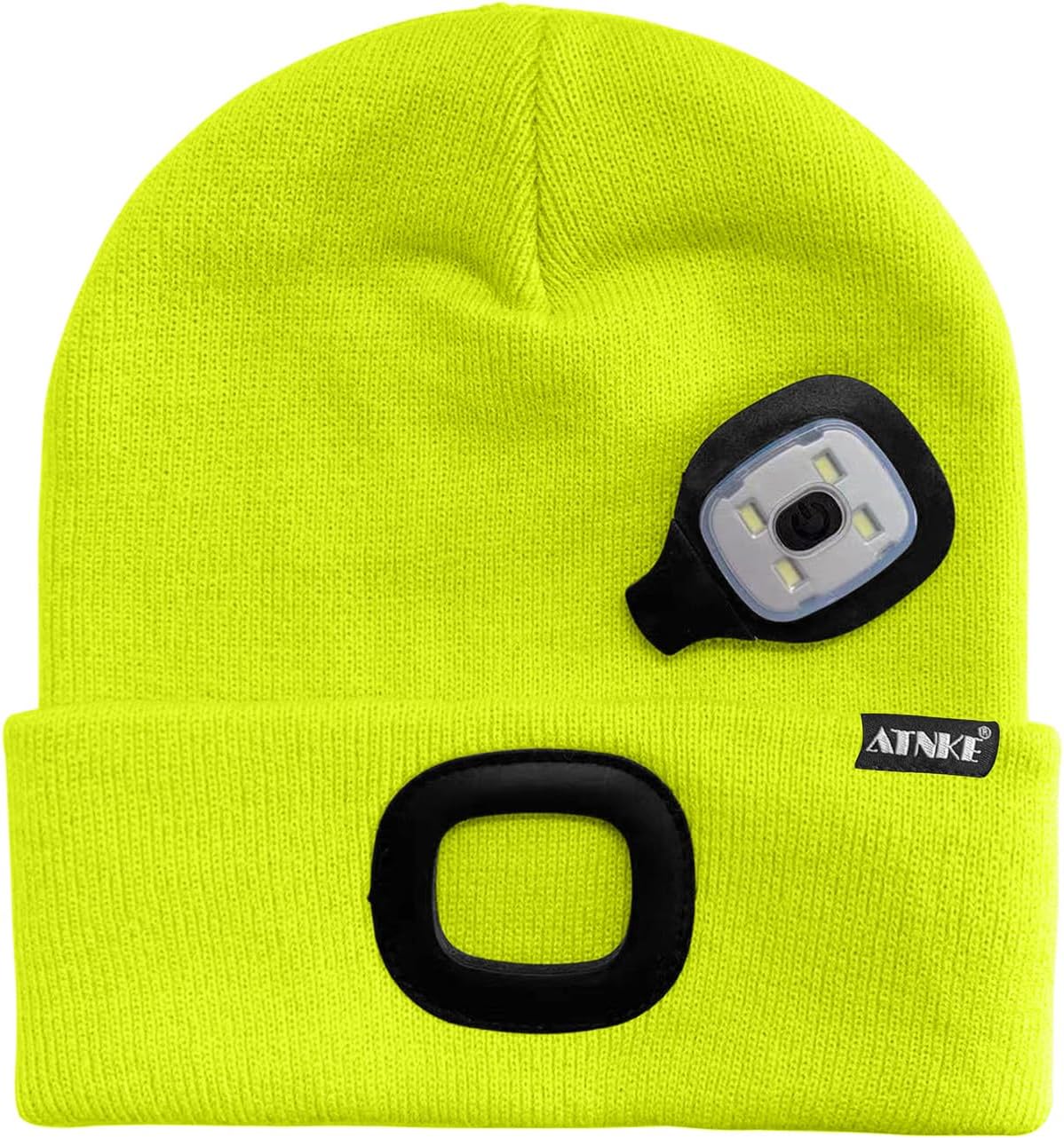 ATNKE LED Light Up Beanie Hut, wiederaufladbare USB-Läufe mit extrem hellem 4-LED-Blindealarm-Scheinwerfer – Bild 3