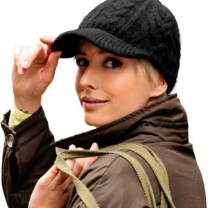 Comhats Damen -Strick -Mütze Hut mit Höhepunkt, Winter / Skihut