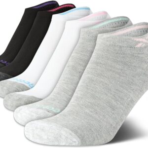 Reebok Damen Sports Socken – Performance gepolstert mit niedrig geschnittenen Socken (Packung von 6)