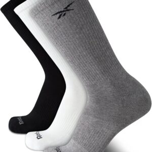 Reebok Sports Socken Männer 3 Pack gezielte Kissensocken atmungsaktive Baumwollmischsocken für Männer (Schuhgröße 6-13)