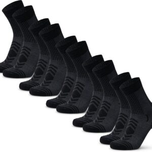 Dänische Ausdauer leichte Merino -Wollwanderungssocken, warme Wollsocken, Merinosocken, gepolstert, atmungsaktiv, unisex, für Männer & Frauen, 3 und 5 Paare