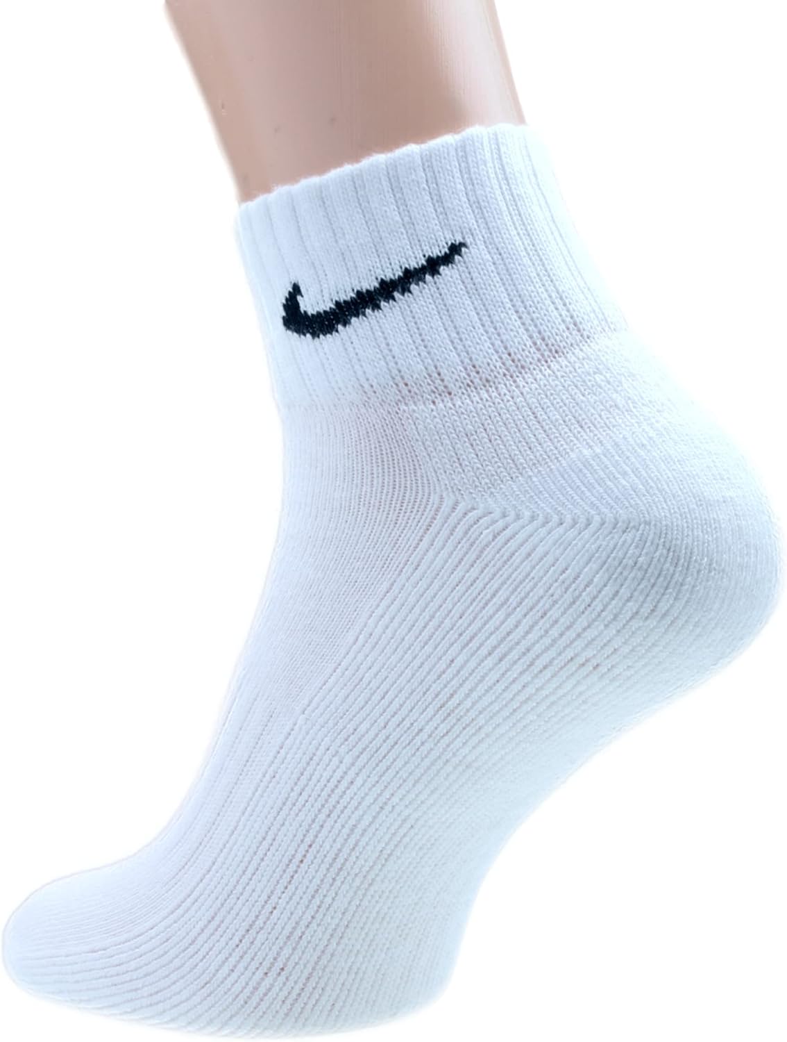 Nike One Quater Socken für Männer und Frauen, 6 Paare, kurze Socken, Knöchel hoch, weiß, schwarz, gemischt (weiß, grau, schwarz) Größe 34 36 38 40 42 44 46 48 50 – Bild 4