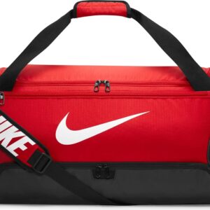 Nike Unisex Trainingstasche BRSLA M DUFF – 9,5 (60L), Universität rot/schwarz/weiß, DH7710-657, MISC, Universität rot/schwarz/weiß, Sport, Sport