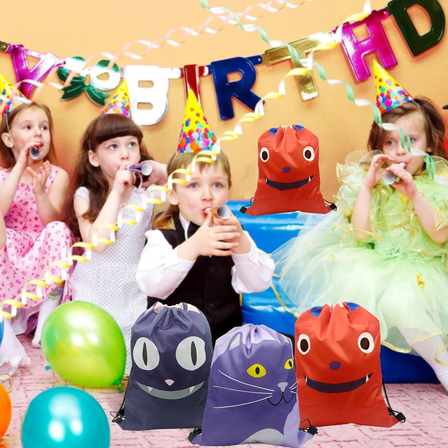 KaSesss Pack aus 3 Fitnessbeuteln, Sporttasche, Kinderbeutel Kinder mit Kordelkordel, Sporttasche, wasserdichte Fitness -Tasche, Mädchen, große Fitness -Tasche, Jungen, Sporttasche für Sport, Strand, Reisen, Fitnessstudio, Blau, Rot und Lila – Bild 5