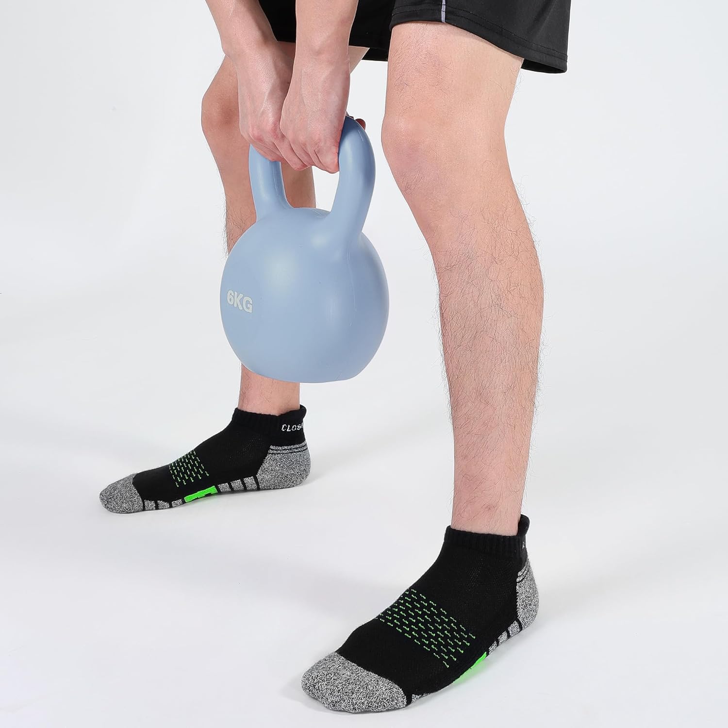 In Closeate 6 Pairs Trainer Socken Männer Sportsocken Frauen atmungsaktive Baumwolle Terry Sole Socken 39-42 43-46 47-50 Kurzer Knöchelsocken Running Socken Wandersocken – Bild 3