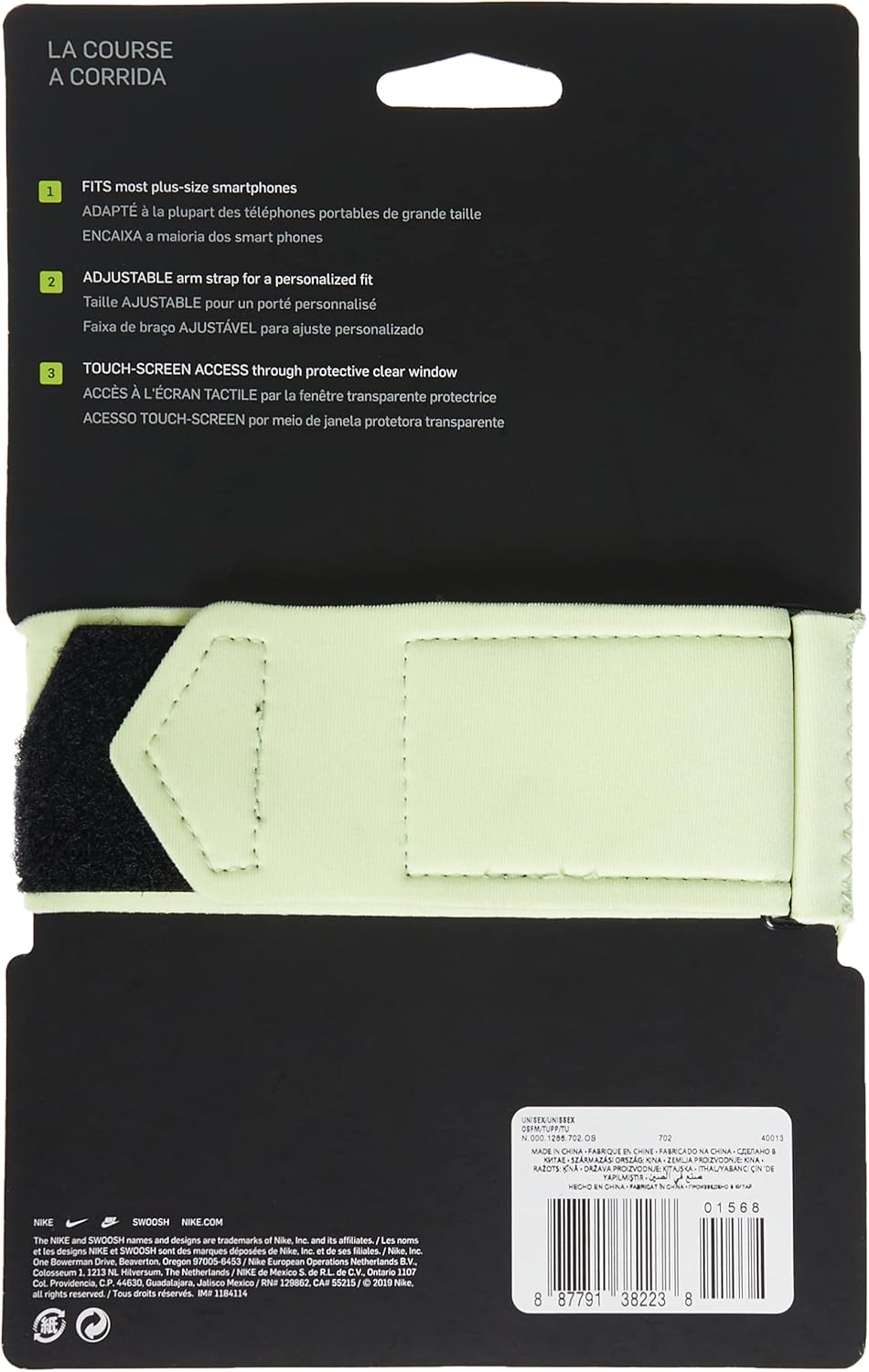 Nike Unisex - Erwachsener Oberes Armband, Schwarz/Silber – Bild 2