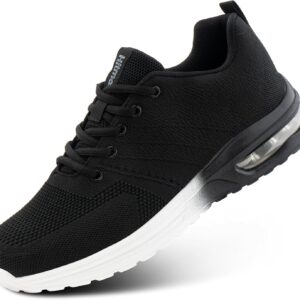 Hitmars Laufschuhe Herren Damen Turnschuhe Sportschuhe Leicht Atmungsaktiv Sneakers Outdoor Fitness Jogging Schwarz Grau Blau Rot EU 36-48