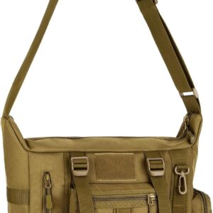 Huntvp Taktische Umhängetasche Military Crossbody Bag Sling Bag Wasserabweisende Umhängetasche Messengerbeutel Aktentasche mit verstellbarer Schultergurt im Freien