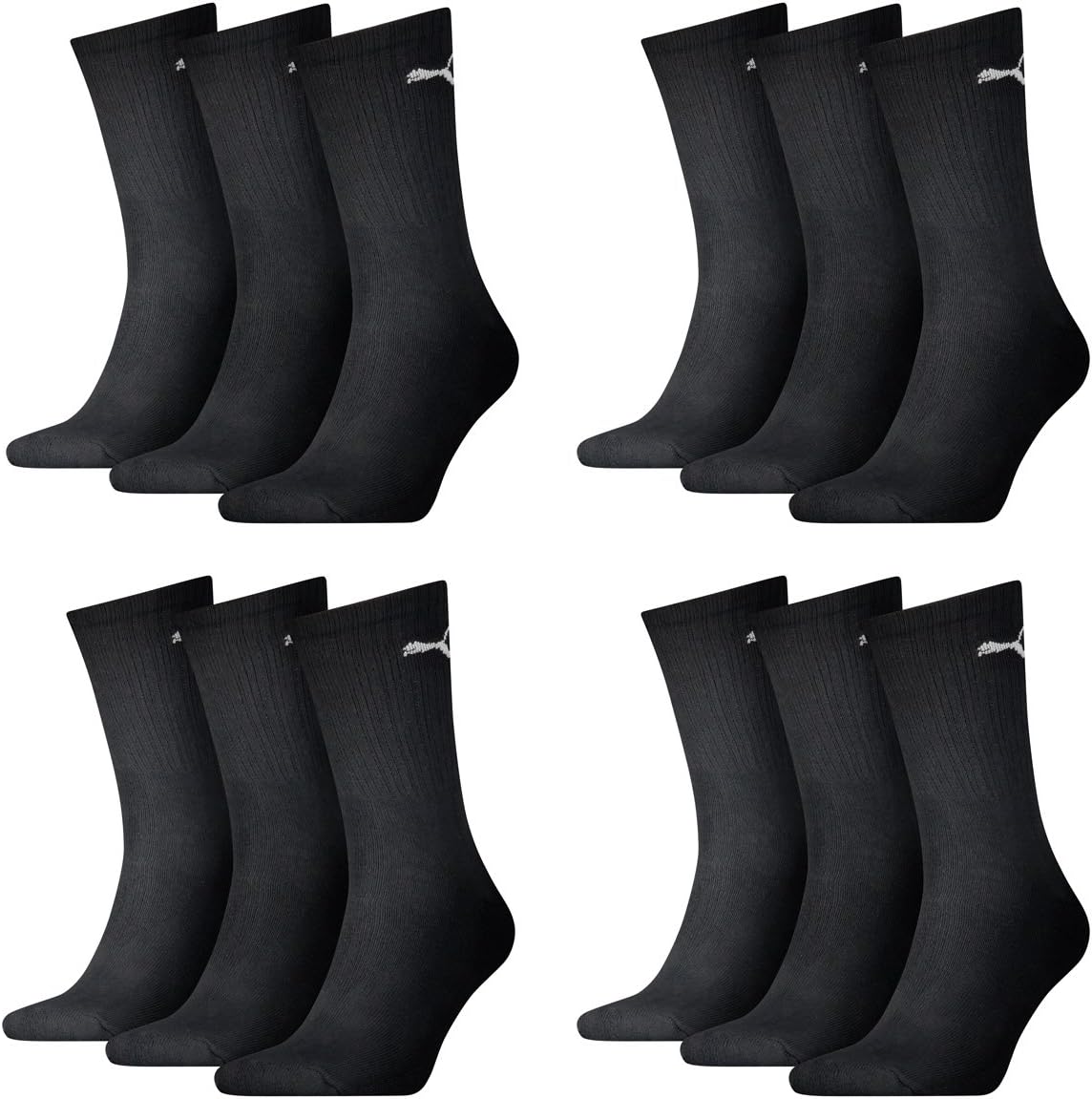 Puma 12 Paar Sportsocken Tennissocken Größe 35-49 Unisex für ihn und sie