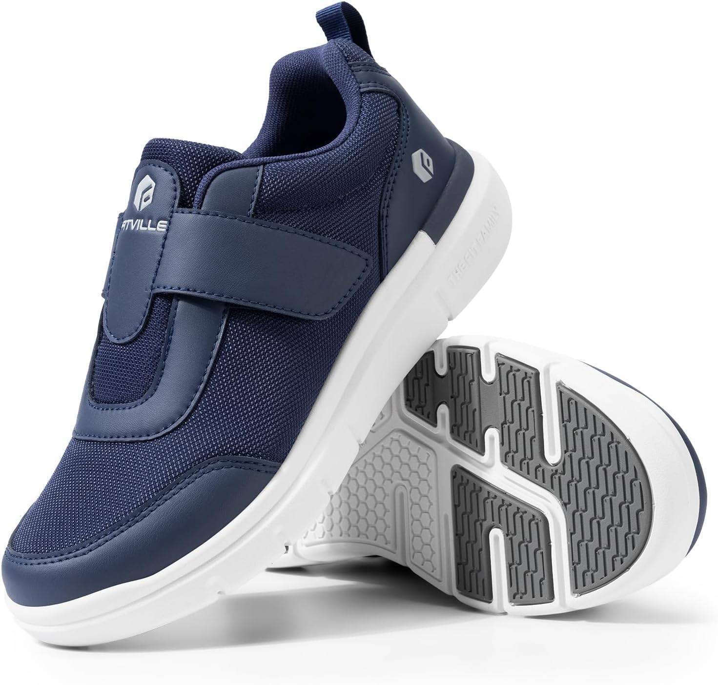 Fitville Herren-Diabetikerschuhe extra breit mit Klettverschluss übergroß – Bild 7