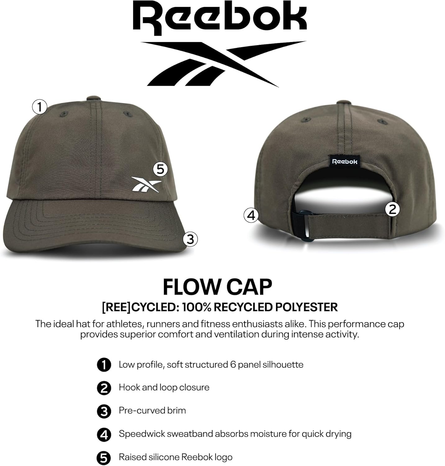 Reebok Unisex Aero Baseball Cap – Bild 7