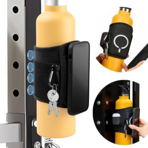 Innela Magnetfit Fitness -Wasserflaschenhülle mit Magneten – kompatibel mit Apple Magsafe – Tasche für AirPods und Schlüssel – Shaker für Protein und 1L -Flasche – Nehmen Sie Ihr Training auf