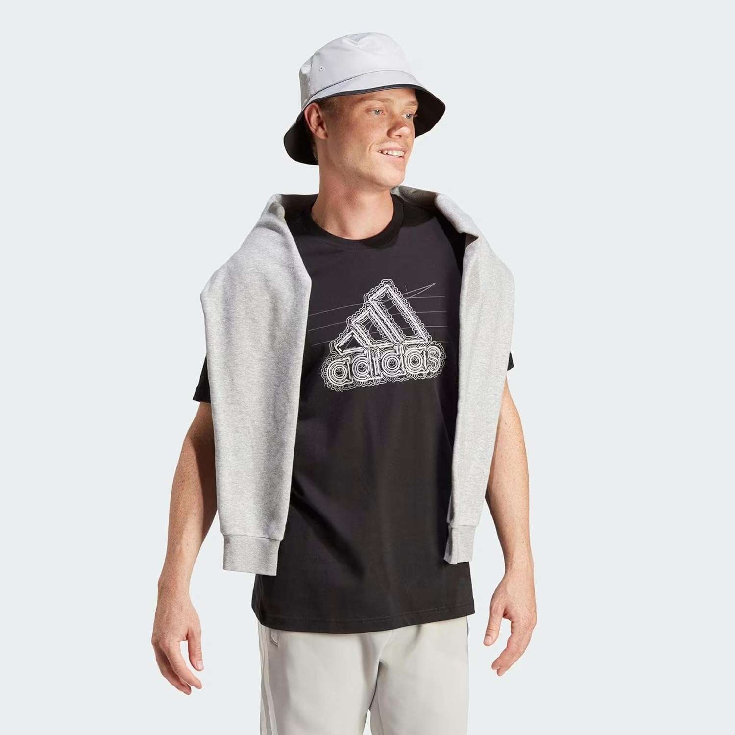 adidas Herren Wachstum Badge Grafisches Tee-T-Shirt – Bild 3