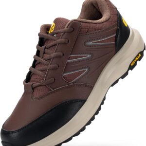 Fitville extra breite Wanderschuhe Herren wasserdichte Wanderschuhe Nicht-Schlupf-Trekkingschuhe für alle Wetterbedingungen Outdoor-Schuhe mit Bogenhilfe