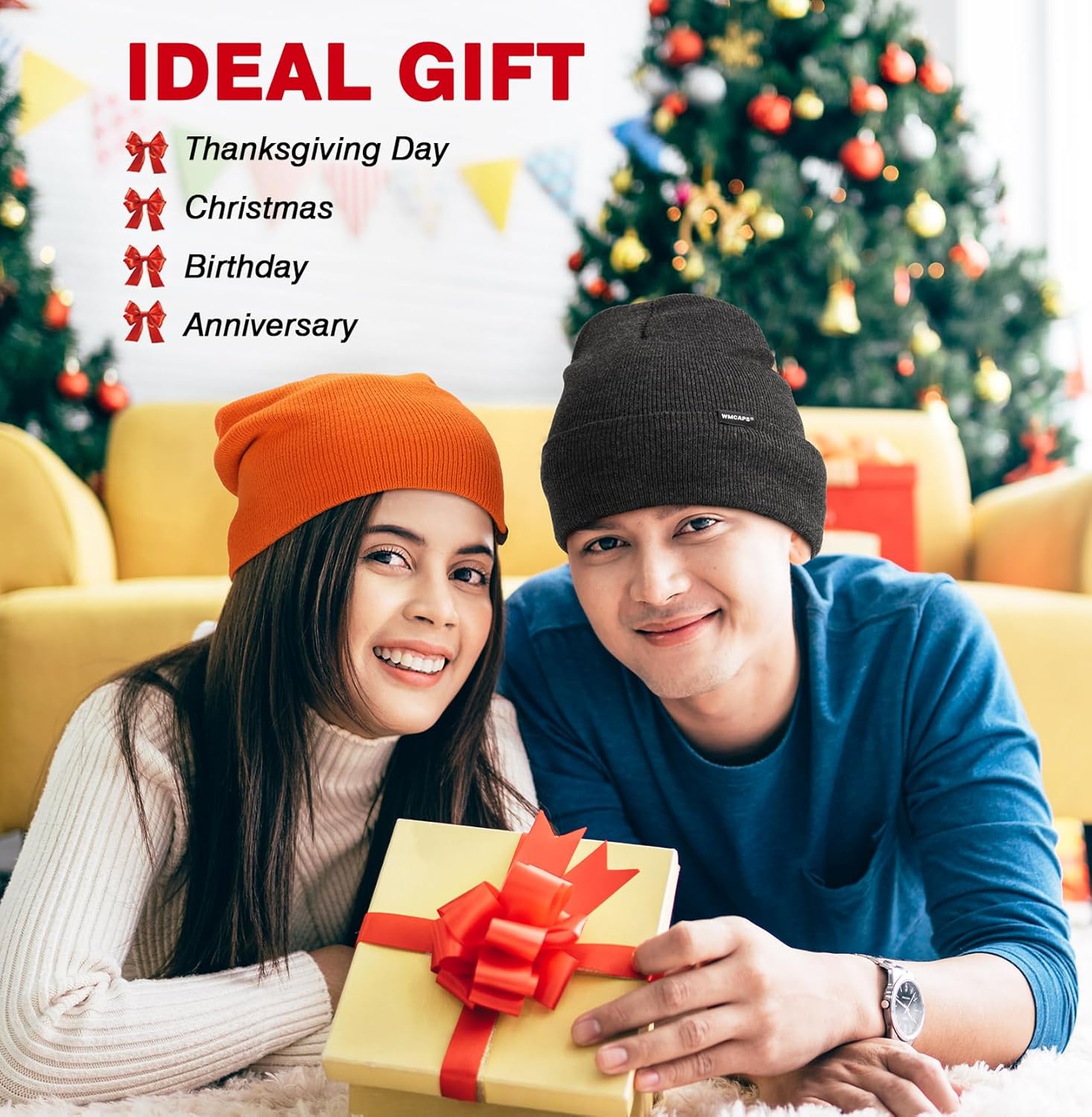 Wmcaps klassische Hut Männer Frauen warm Fleece Winter Hut Strick Hut Winter warm warmes weiche dehnbare Geschenke Männer Frauen kühle Dinge – Bild 6