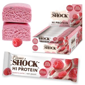 FitnessHock hoher Proteinbalken mit hohem 20 -g -Proteingehalt Proteinbalken ohne zugesetzte Zucker niedrige Kalorien mit niedriger Kohlenhydratfaser reich