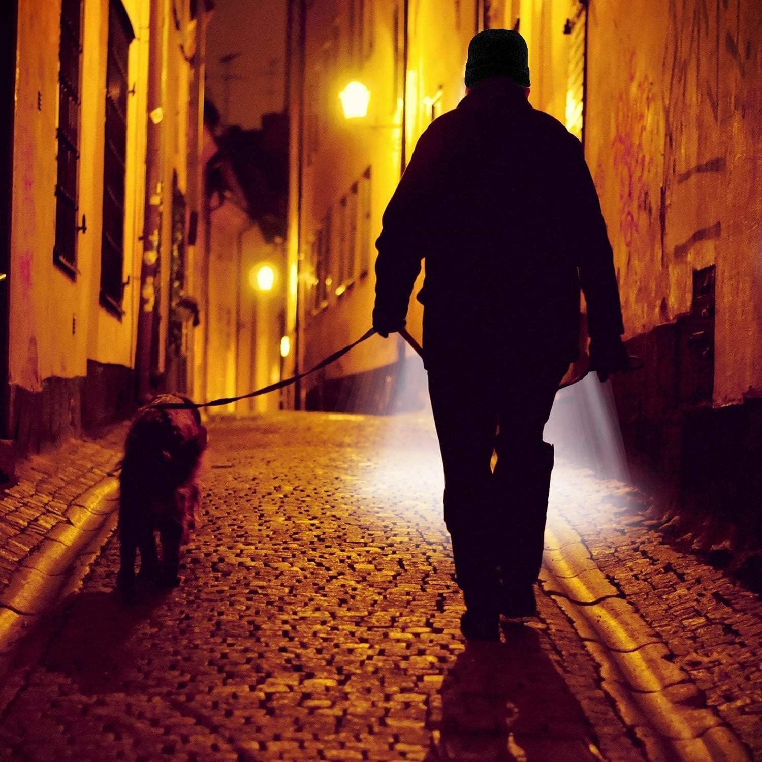 ATNKE LED Light Up Beanie Hut, wiederaufladbare USB-Läufe mit extrem hellem 4-LED-Blindealarm-Scheinwerfer – Bild 8