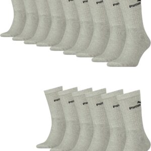 Puma Sports Socken Tennissocken Crew -Tennissocken Unisex für Männer und Frauen 15 Paare