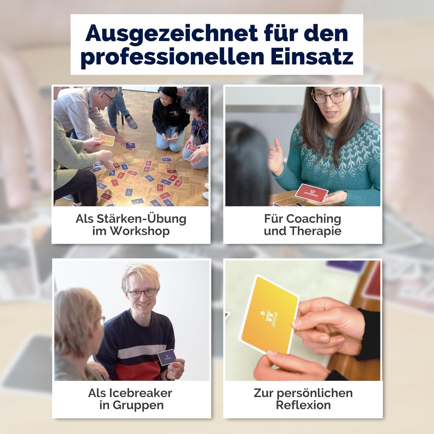 Metafox Ihre Stärken | 52 Kraftkarten für Coaching, Workshops und Teamgebäude | Hochwertige Coaching-Karten mit Stärken, Symbolen und Bildern, kompaktem Format und stabiler Verarbeitung – Bild 6
