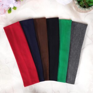 CXNXFD-Packung von 6 Sportstadbändern für Frauen, rutschfeste weiche Haarbänder für Training Mädchen, elastische Haarbänder für sauberes Gesicht, Make-up, Yoga, Training, Rennen