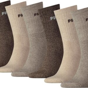 Puma Sports Socken Tennissocken Crew -Tennissocken Unisex für Männer und Frauen 6 Paare