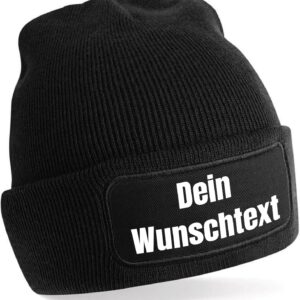 Herzbotschaft personalisierte gestrickte Mütze Hut mit Auswahl der Farben | Unisex Softtouch angenehm weich und warmer Winterhut Einer Größe passt zu allen Erwachsenen