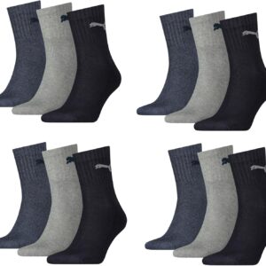 Puma Herren-Crew-Socken, 12, Terry Sole Sports Socken, 39-42