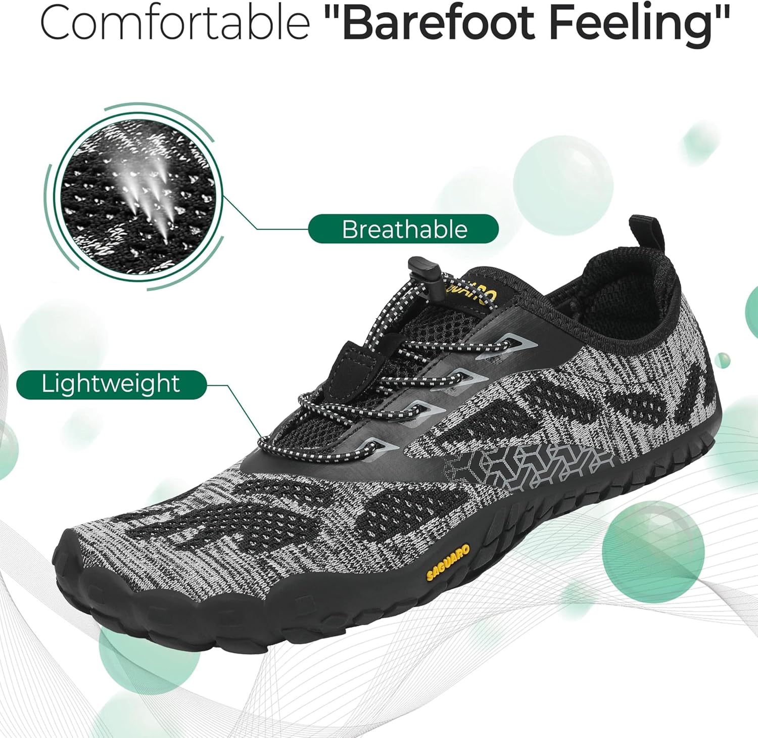 Saguaro unisex barefoot schuh Männer Frauen Trail-Laufschuhe atmungsaktive Nicht-Schlupf-Laufschuhe mit Null-Drop Solhe Größe 36-48 – Bild 2