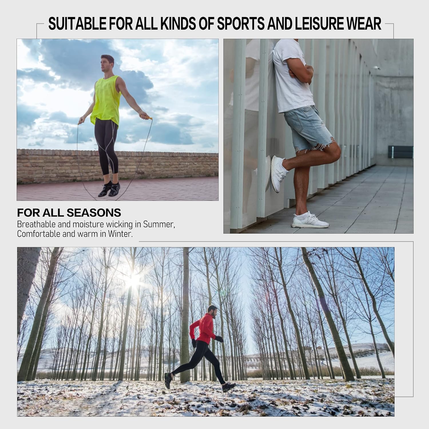 In Closeate 6 Pairs Trainer Socken Männer Sportsocken Frauen atmungsaktive Baumwolle Terry Sole Socken 39-42 43-46 47-50 Kurzer Knöchelsocken Running Socken Wandersocken – Bild 5