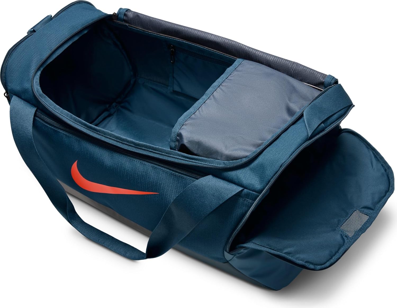 Nike Brasilia DM3976 Trainingsetasche (klein, 41 Liter), Waffenkammer Marine/Schwarz/Picante Rot, Herren -Training – Bild 5