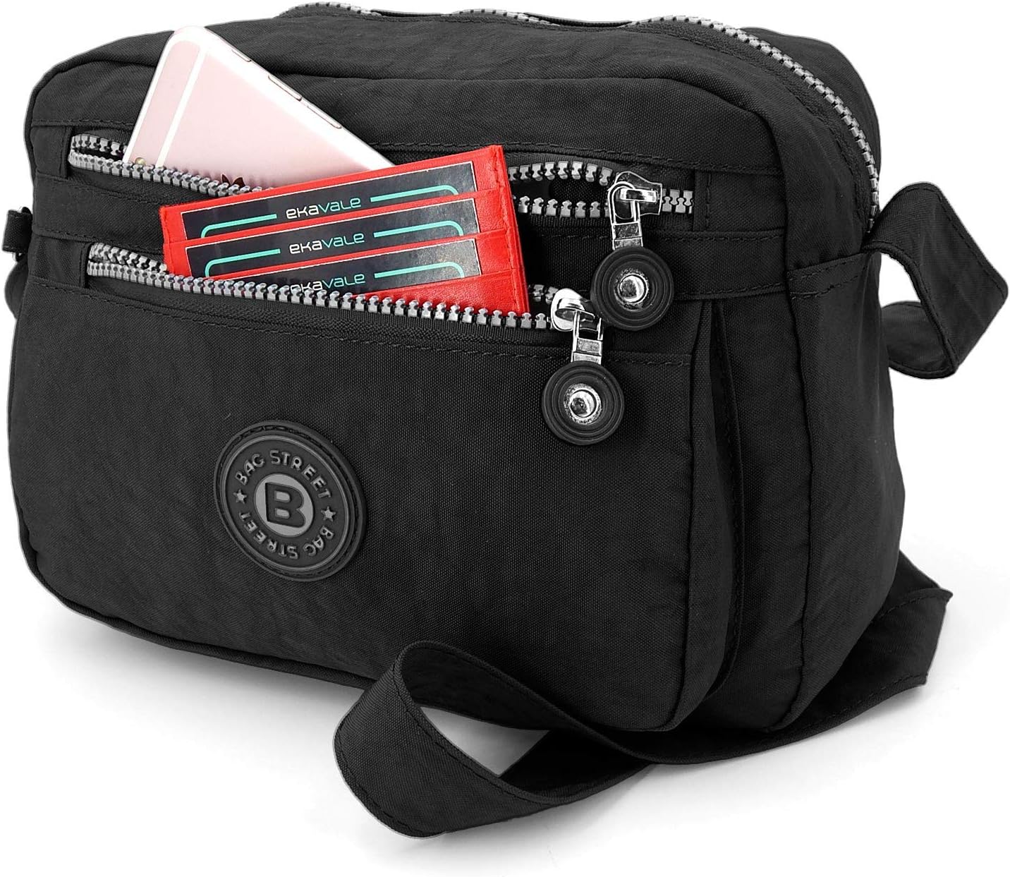 Ekavale - Kleine Umhängetasche aus wasserabweisender Nylon - Handtasche für Frauen und Mädchen - Crossbody -Tasche - Leichte Umhängetasche – Bild 5