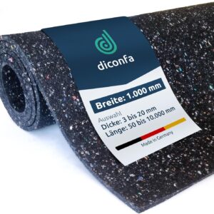 Diconfa -Gebäudeschutzmatte 1000 mm 100 cm 1 m breit – 3 bis 20 mm dick – 0,05 bis 10 m lang – Selektion: 150 mm 15 cm 0,15 m lang, 8 mm dick