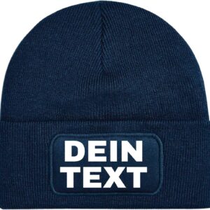 Nimama Unisex Erwachsener Beanie Hut mit Druck – personalisiert mit gewünschtem Text – als Geschenk für Männer und Frauen anpassbar