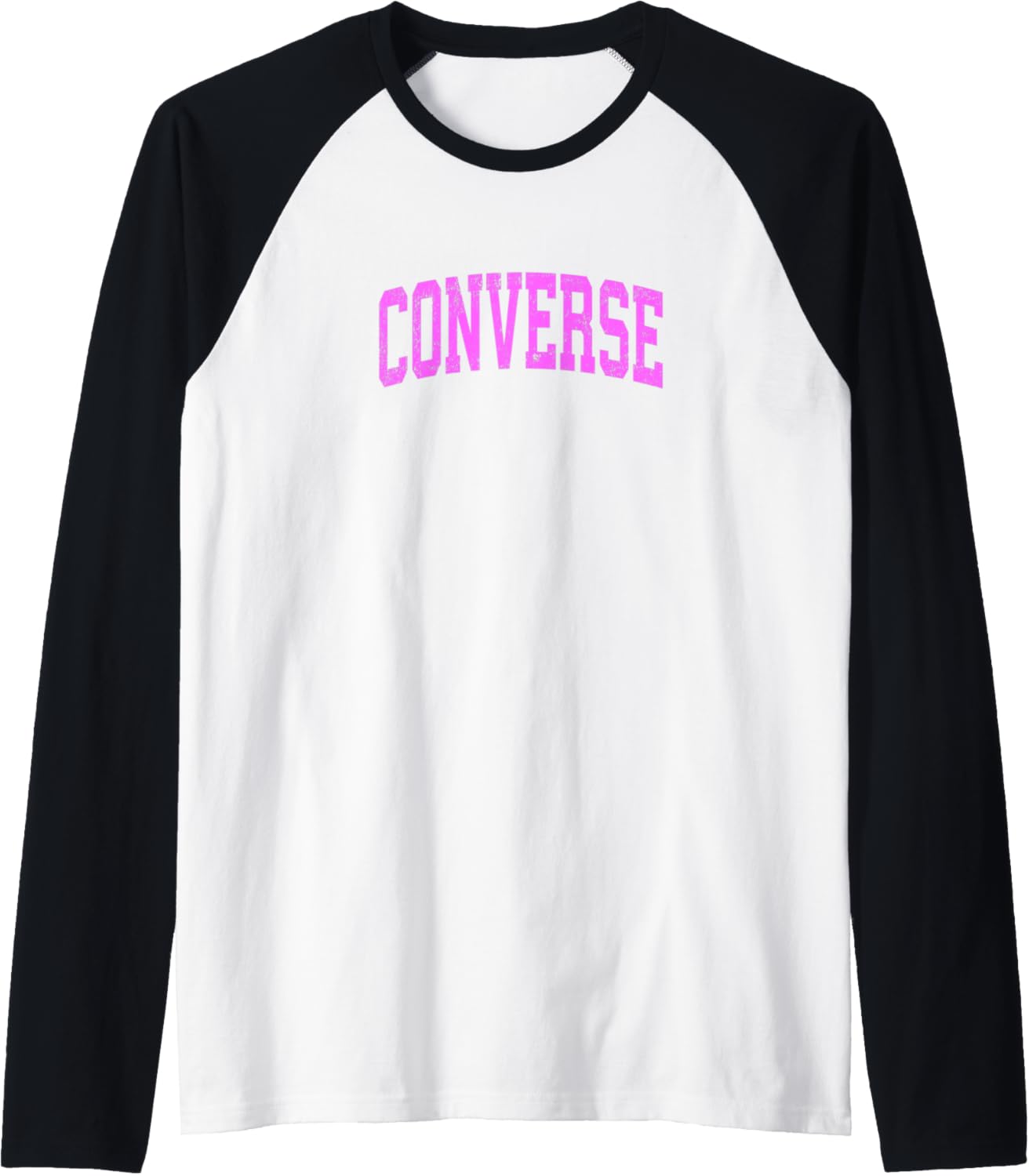 Converse Texas TX Vintage Athletic Sports Pink Raglan Design, schwarz, s
