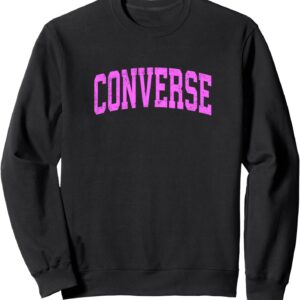 Converse Texas TX Vintage Athletic Sports Pink Design Sweatshirt, schwarz