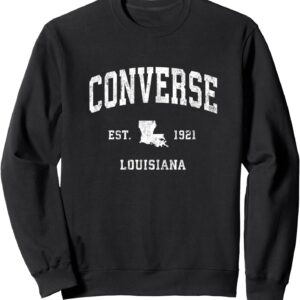 Converse Louisiana La Sports Design Vintage Look Sweatshirt, schwarz