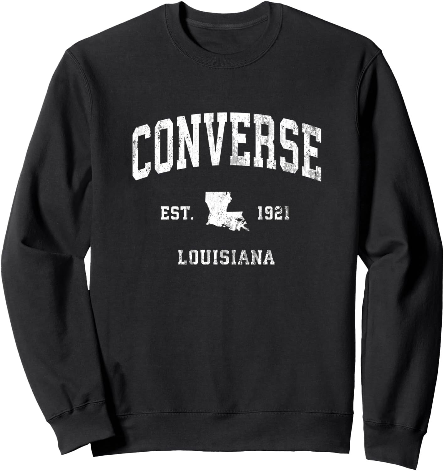 Converse Louisiana La Sports Design Vintage Look Sweatshirt, schwarz