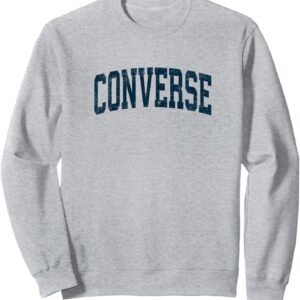 Converse Texas TX Vintage Athletic Sports Marine Design Sweatshirt, Gray, s