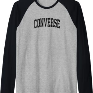 Converse Texas TX Sporty Vintage Black Raglan, schwarz