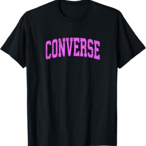 Converse Texas TX Vintage Athletic Sports Pink Design T-Shirt, schwarz, s