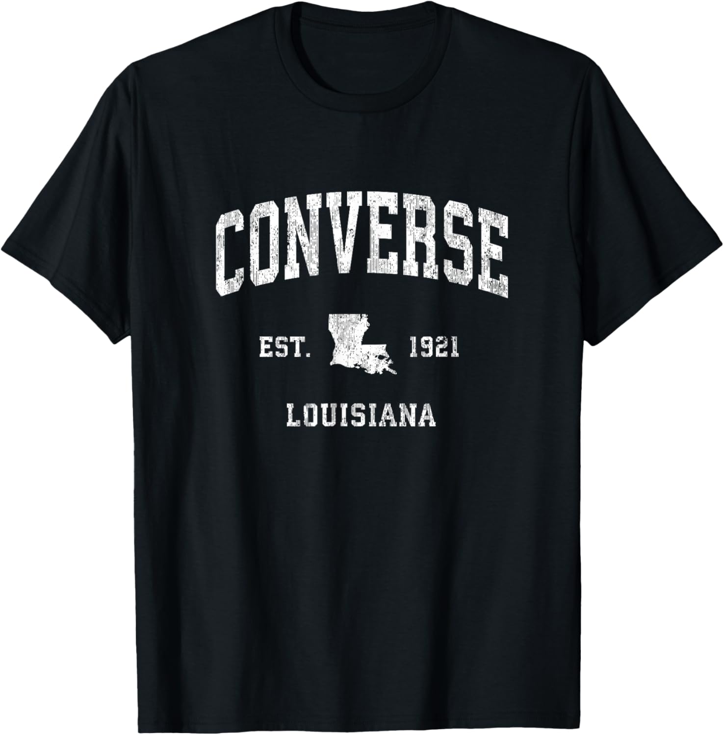 Converse Louisiana La Sports Design Vintage T-Shirt, schwarz