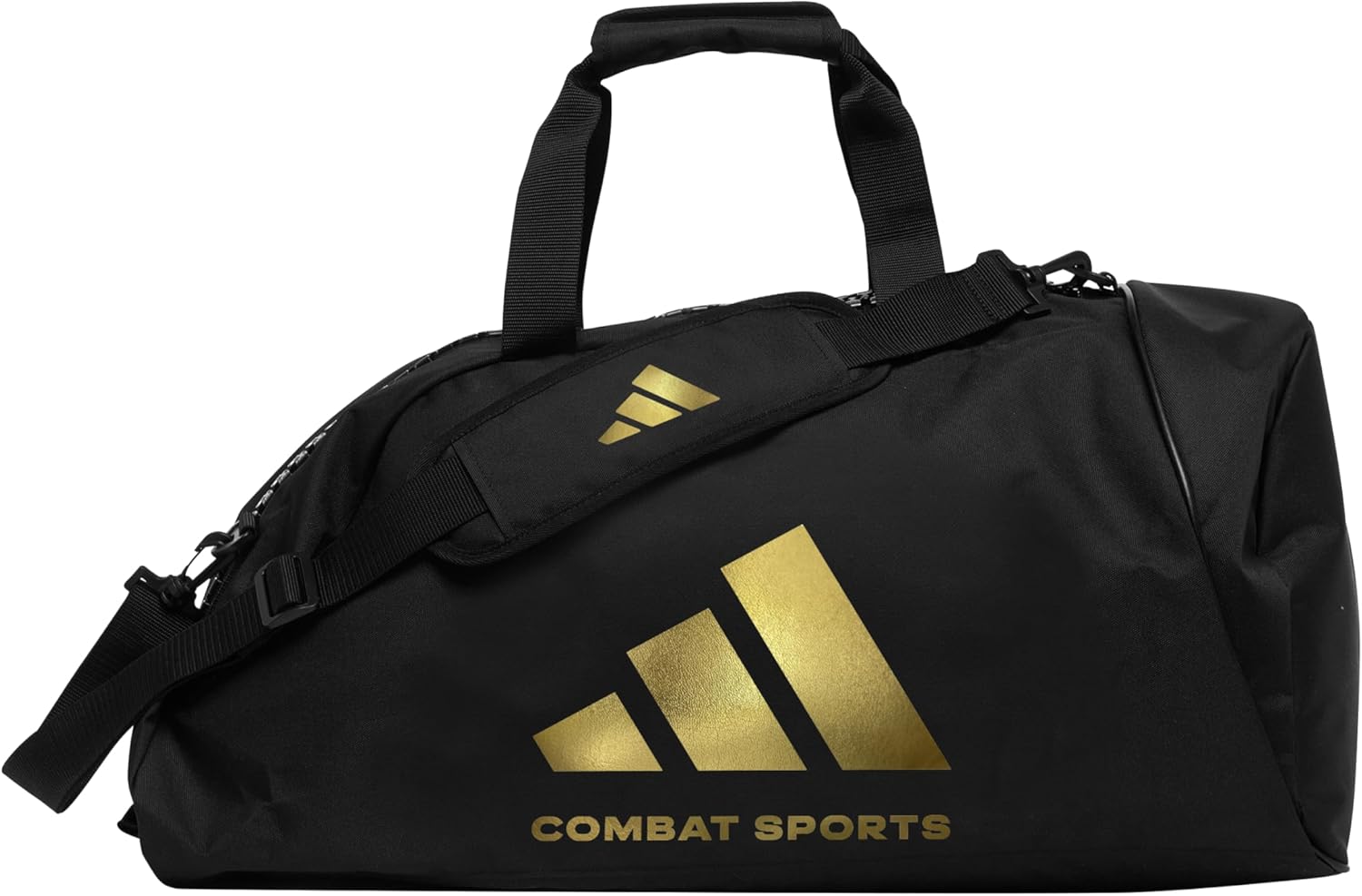 adidas unisex-Erwachsener 2-in-1-Sporttasche, Schwarz/Gold, s