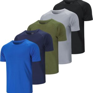 Cimic Pack von 3, 5 oder 7 Sport-T-Shirts, Herren-funktionales Hemd, schnell trocknetes, atmungsaktives Trainingshemd, Fitness-Laufhemd, kurzes Ärmel