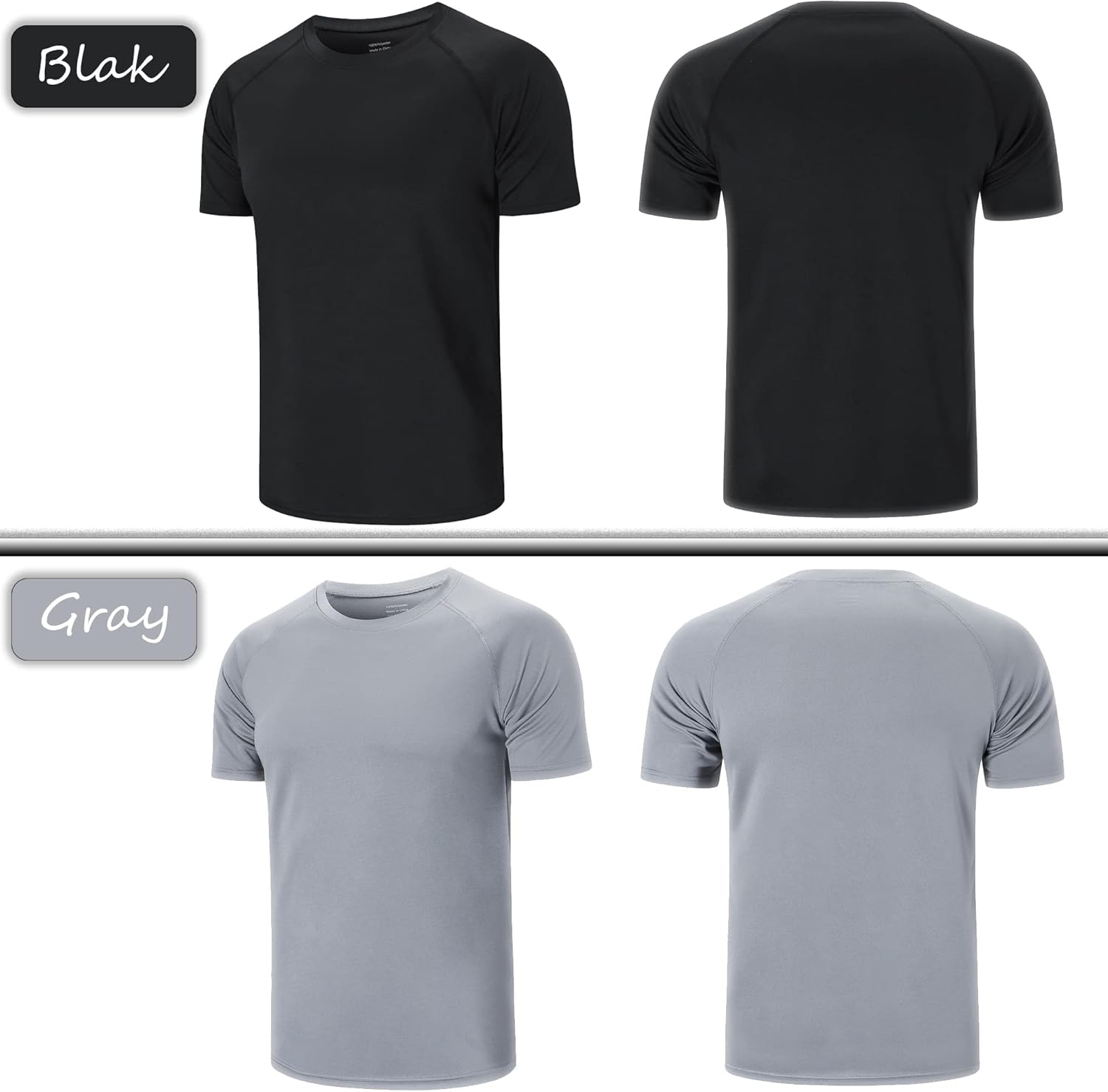 Cimic Pack von 3, 5 oder 7 Sport-T-Shirts, Herren-funktionales Hemd, schnell trocknetes, atmungsaktives Trainingshemd, Fitness-Laufhemd, kurzes Ärmel – Bild 3